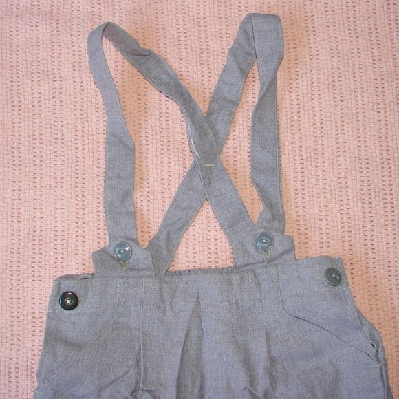 Authentic Vintage 1950's Danny Dare Boys Suspender Pants, Size 2, Gray - Picture 2 of 7